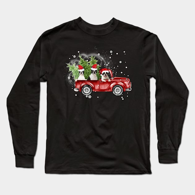 Merry Christmas Boston Terriers Long Sleeve T-Shirt by TeeLand